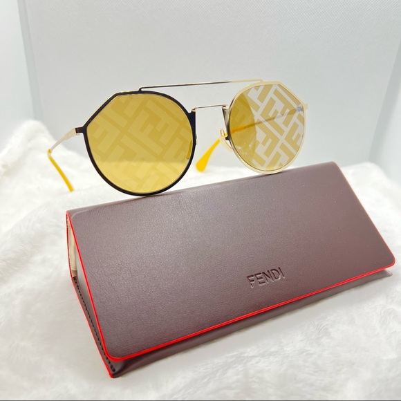 Fendi Sunglasses New Authentic Unisex F Allover Logo Sunglasses
